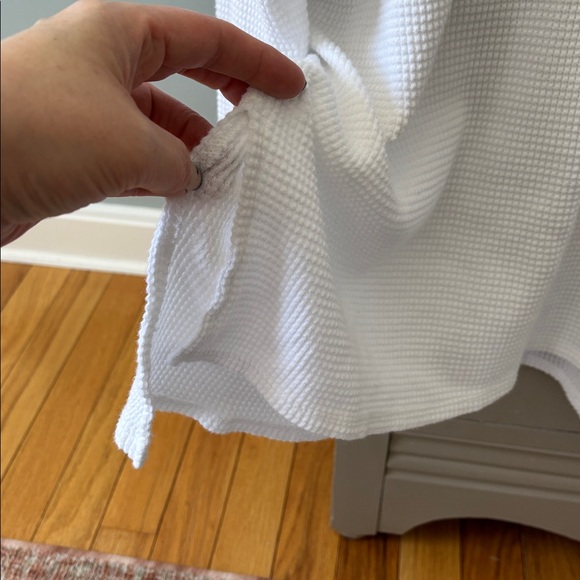 NWOT Offline by Aerie Waffle Henley Shirt in white, size L - Picture 7 of 7